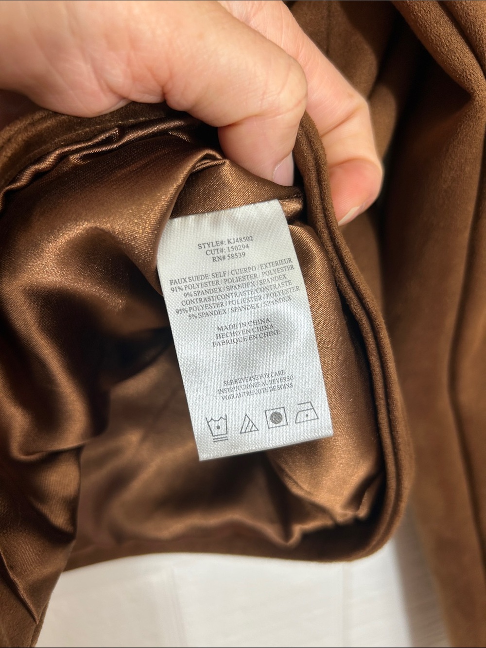 Kut From The Kloth Brown Faux Suede Moto Jacket size Medium - Picture 5 of 7